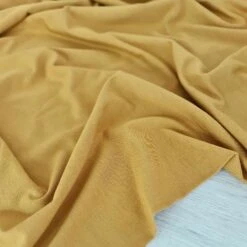 European Bamboo Elastane Jersey, Oeko-Tex, Solid, Ochre