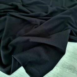 European Bamboo Elastane Jersey, Oeko-Tex, Solid, Black