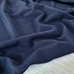 European Bamboo Elastane Jersey, Oeko-Tex, Solid, Navy