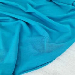 European Bamboo Elastane Jersey, Oeko-Tex, Solid, Mediterranean Turquoise