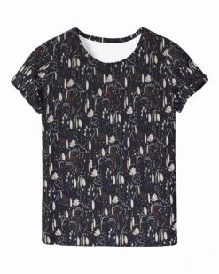 European Fine Ribbed Jersey Knit, Oeko-Tex, Autumn Floral Navy -Tailor Supplies Sales 2024 8745 3