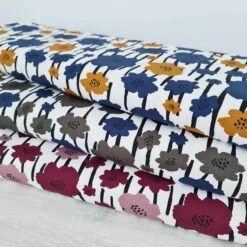 European Cotton Elastane Jersey, Oeko-Tex, Field Of Flowers Burgundy Rose -Tailor Supplies Sales 2024 8804 2