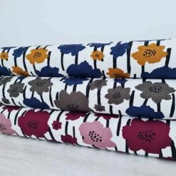 European Cotton Elastane Jersey, Oeko-Tex, Field Of Flowers Burgundy Rose -Tailor Supplies Sales 2024 8804 3