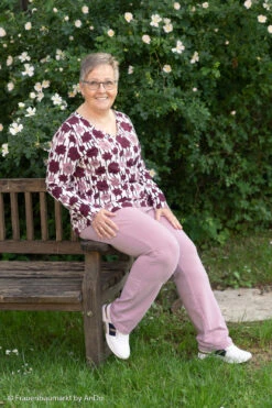 European Cotton Elastane Jersey, Oeko-Tex, Field Of Flowers Burgundy Rose -Tailor Supplies Sales 2024 8804 5