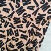 European Woven Viscose, Oeko-Tex, Bold Letters Salmon