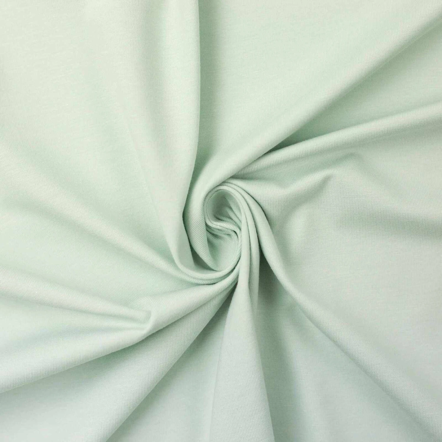 European Cotton Elastane Jersey, Solid, Oeko-Tex, Mint Tea 1 European Cotton Elastane Jersey, Solid, Oeko-Tex, Mint Tea