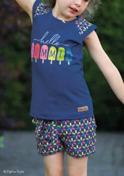 European Cotton Elastane Jersey, Oeko Tex, Hello Summer Panel 69cm -Tailor Supplies Sales 2024 8925 4