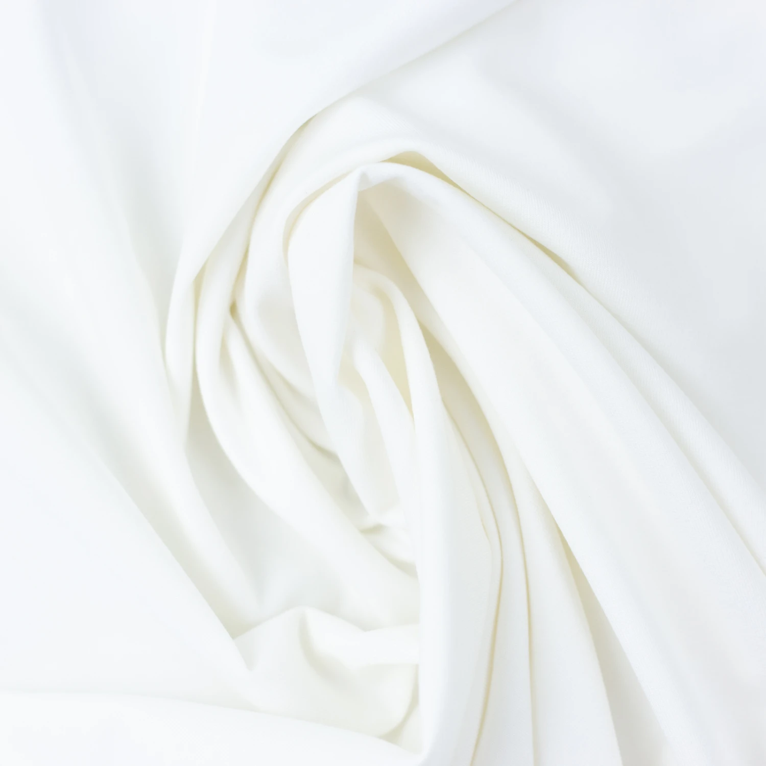 European Viscose Elastane Jersey Knit, Oeko-Tex, Solid, White 1 European Viscose Elastane Jersey Knit, Oeko-Tex, Solid, White