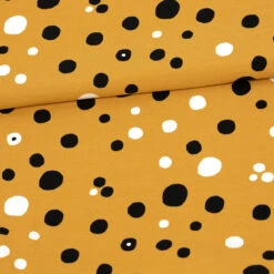 PaaPii Design, GOTS Organic Jersey, Dots Ochre