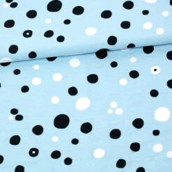 PaaPii Design, GOTS Organic Jersey, Dots Light Blue