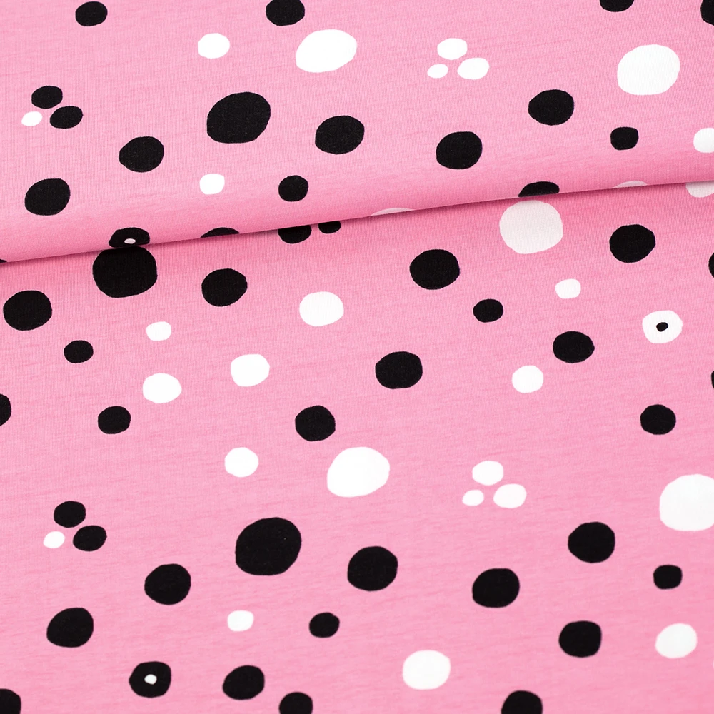 PaaPii Design, GOTS Organic Jersey, Dots Light Pink 1 PaaPii Design, GOTS Organic Jersey, Dots Light Pink
