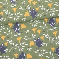 PaaPii Design, GOTS Organic Jersey, Chanterelle Fen Ochre