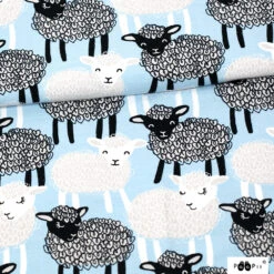 PaaPii Design, GOTS Organic Jersey, Baa Light Blue