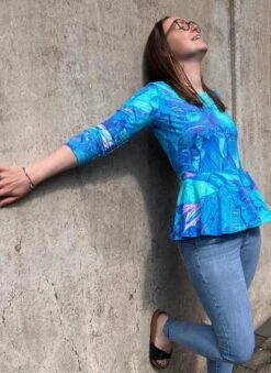 European Cotton Elastane Jersey, Oeko Tex, Opal Ocean Blue -Tailor Supplies Sales 2024 9032 6