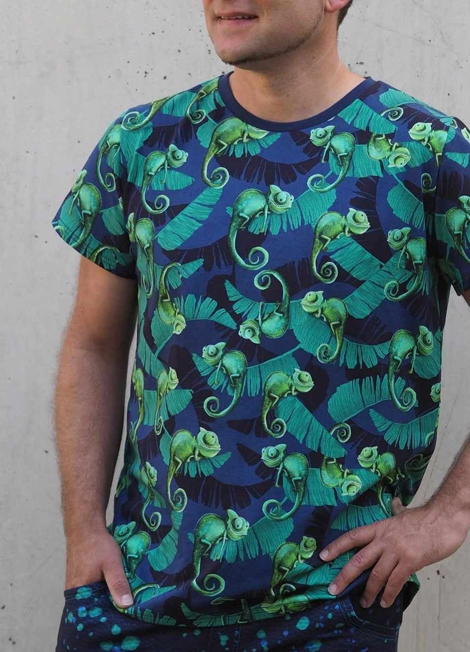 European Cotton Elastane Jersey, Oeko Tex, Chameleon Skin Dark Blue 5 European Cotton Elastane Jersey, Oeko Tex, Chameleon Skin Dark Blue - Image 5