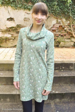 European Fine Ribbed Jersey Knit, Oeko-Tex, Butterflies Green -Tailor Supplies Sales 2024 9059 7