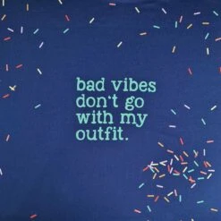 European Cotton Elastane Jersey, Oeko Tex, No Bad Vibes Panel 100cm