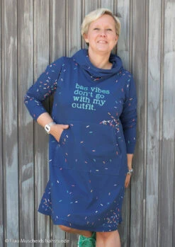 European Cotton Elastane Jersey, Oeko Tex, No Bad Vibes Panel 100cm -Tailor Supplies Sales 2024 9065 4