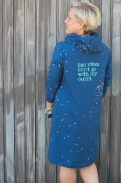 European Cotton Elastane Jersey, Oeko Tex, No Bad Vibes Panel 100cm -Tailor Supplies Sales 2024 9065 6