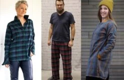 *REMNANT 2 PIECE* European Cotton Flannel, Navy/Red Plaid -Tailor Supplies Sales 2024 9078 2
