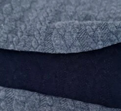 *2 PIECE REMNANT BUNDLE* European Cable Sweater Knit, Melange Indigo Blue -Tailor Supplies Sales 2024 9085 4
