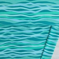 European Cotton Elastane Jersey, Oeko Tex, Waves Green