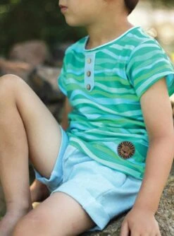 European Cotton Elastane Jersey, Oeko Tex, Waves Green -Tailor Supplies Sales 2024 9088 4