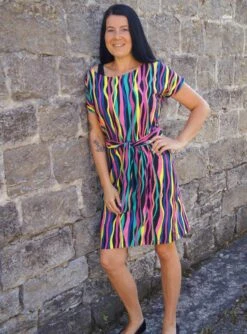 European Cotton Elastane Jersey, Oeko Tex, Waves Colourful -Tailor Supplies Sales 2024 9089 4