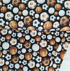 European Cotton Elastane Jersey, GOTS Organic, Golden Footballs