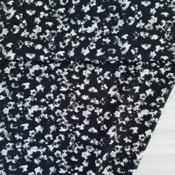*2 PIECE REMNANT European Knit, Oeko-Tex Lightweight French Terry, Daisies Monochrome