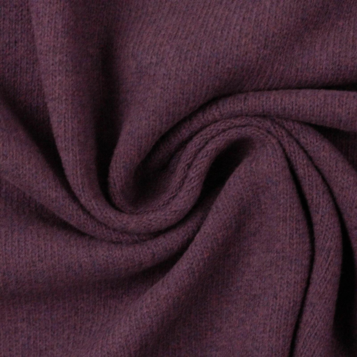 *2 PIECE REMNANT* European Knitted Brushed Cotton, Winter Weight, Melange Port 1 *2 PIECE REMNANT* European Knitted Brushed Cotton, Winter Weight, Melange Port