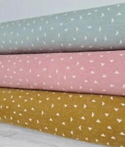 *REMNANT 111cm* European Jacquard Knit, Oeko-Tex, Triangles Vintage Blush -Tailor Supplies Sales 2024 9343 2