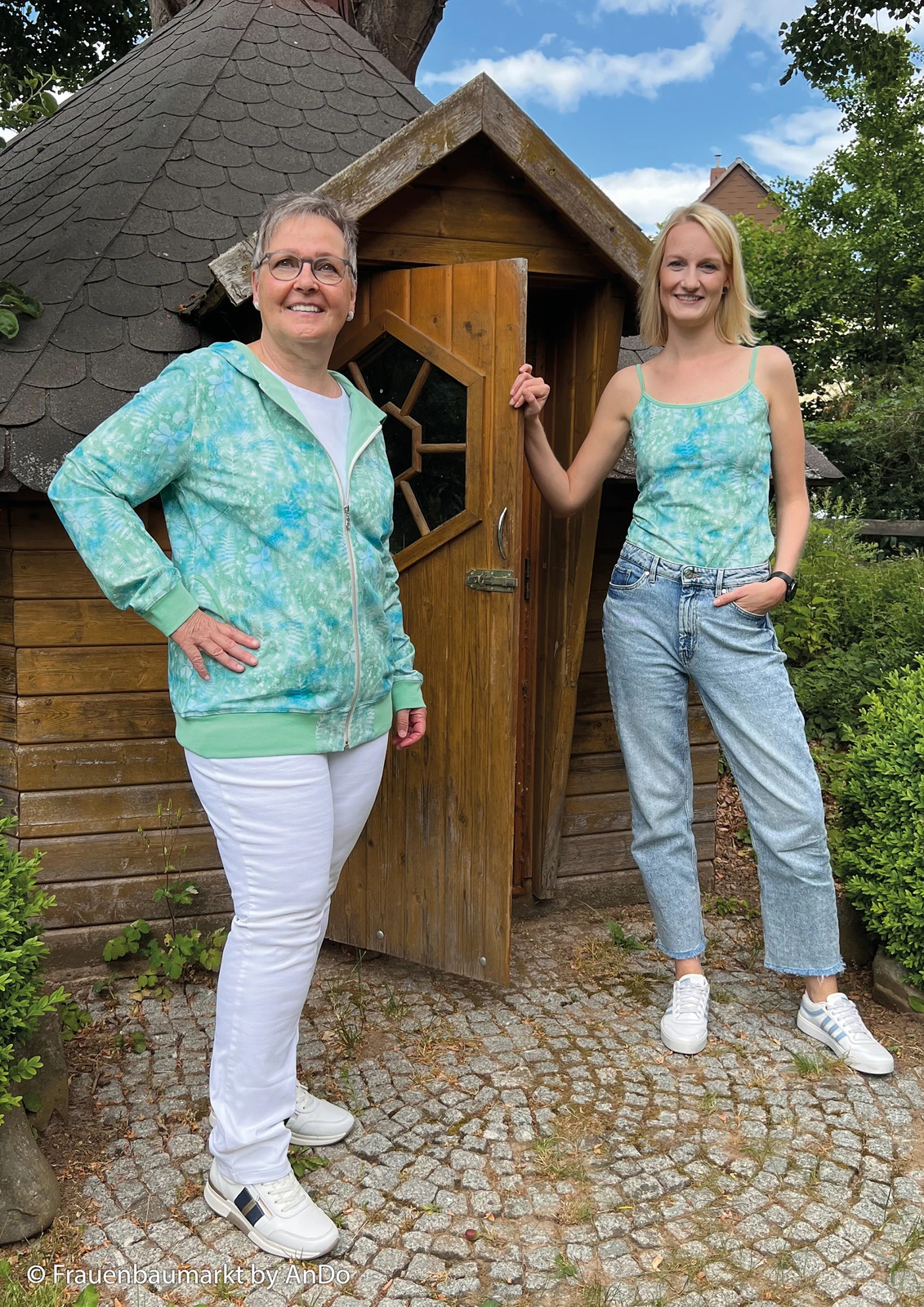 European Cotton Elastane Jersey, Oeko-Tex, Watercolour Batik Ocean 3 European Cotton Elastane Jersey, Oeko-Tex, Watercolour Batik Ocean - Image 3